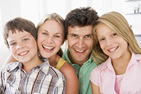 Photograph of smiling family, Family Dentistry, Maitland, FL